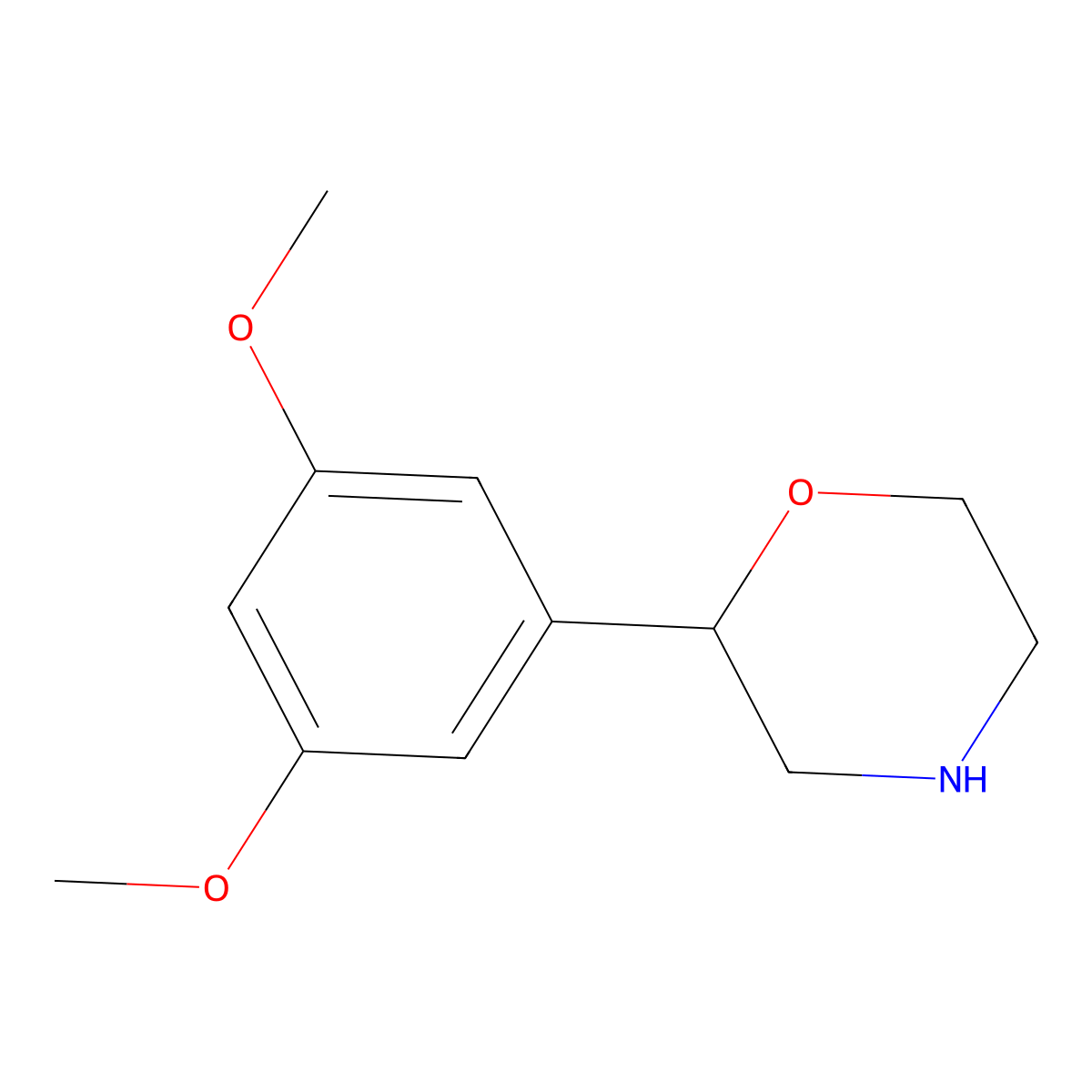2-(3,5-Dimethoxyphenyl)morpholine molecular structure, CAS 1001940-37-9