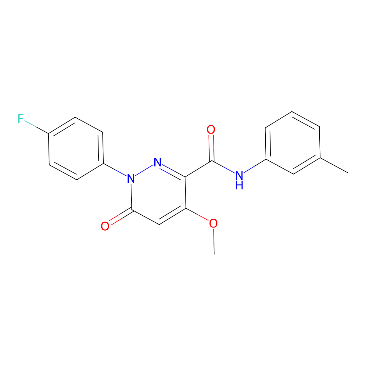 1-(4-fluorophenyl)-4-methoxy-N-(3-methylphenyl)-6-oxopyridazine-3-carboxamide molecular structure, CAS 1001944-54-2