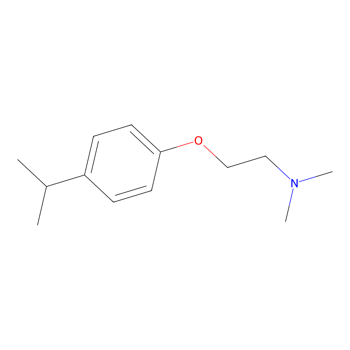 2-(4-Isopropylphenoxy)-N,N-dimethylethanamine molecular structure, CAS 1001966-91-1