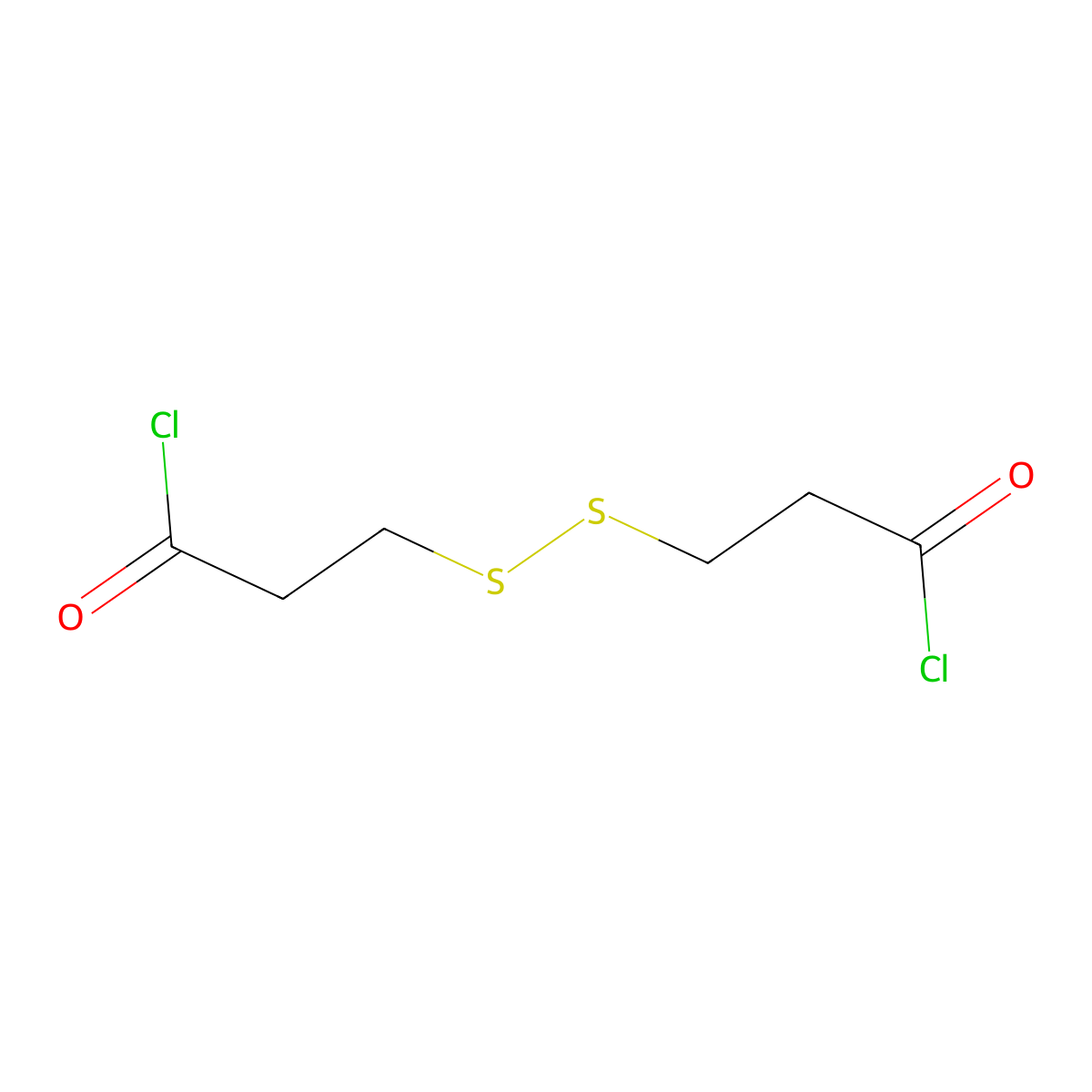 Propanoyl chloride, 3,3'-dithiobis- molecular structure, CAS 1002-18-2