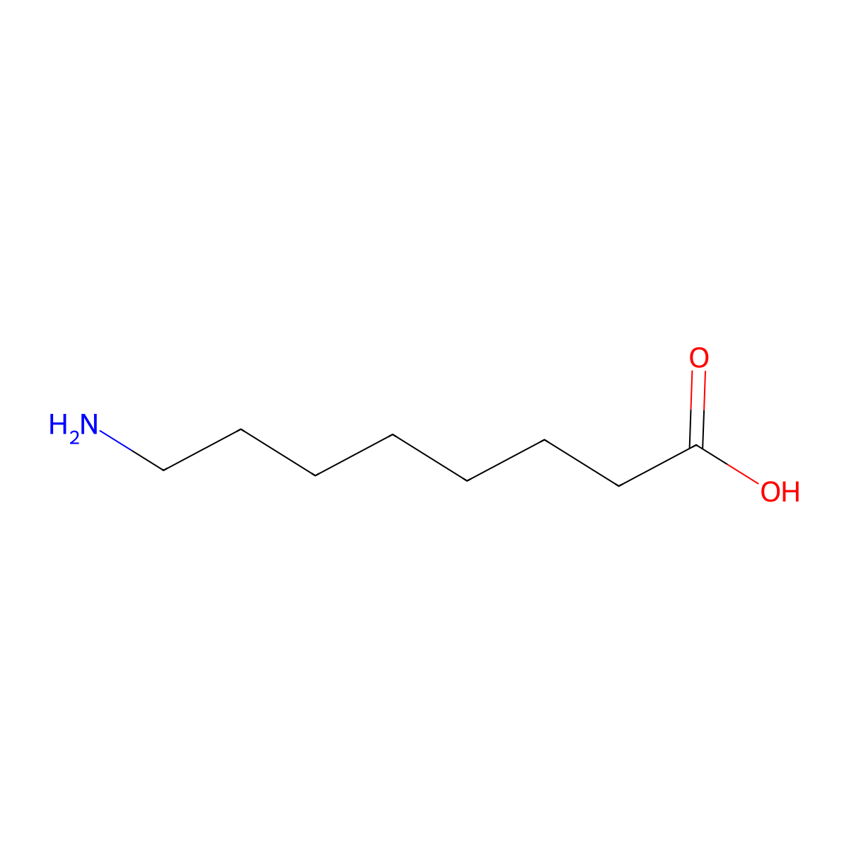 8-Aminooctanoic acid molecular structure, CAS 1002-57-9