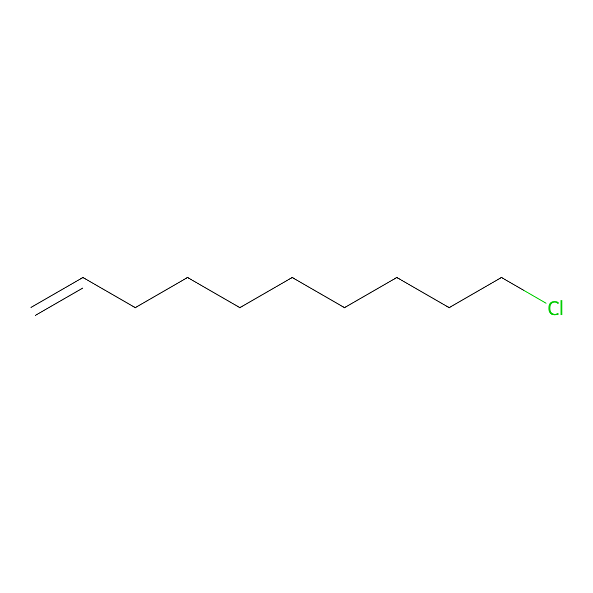 10-Chlorodec-1-ene molecular structure, CAS 1002-70-6