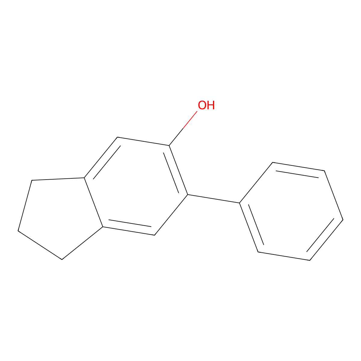 6-Phenyl-2,3-dihydro-1H-inden-5-ol molecular structure, CAS 100200-87-1