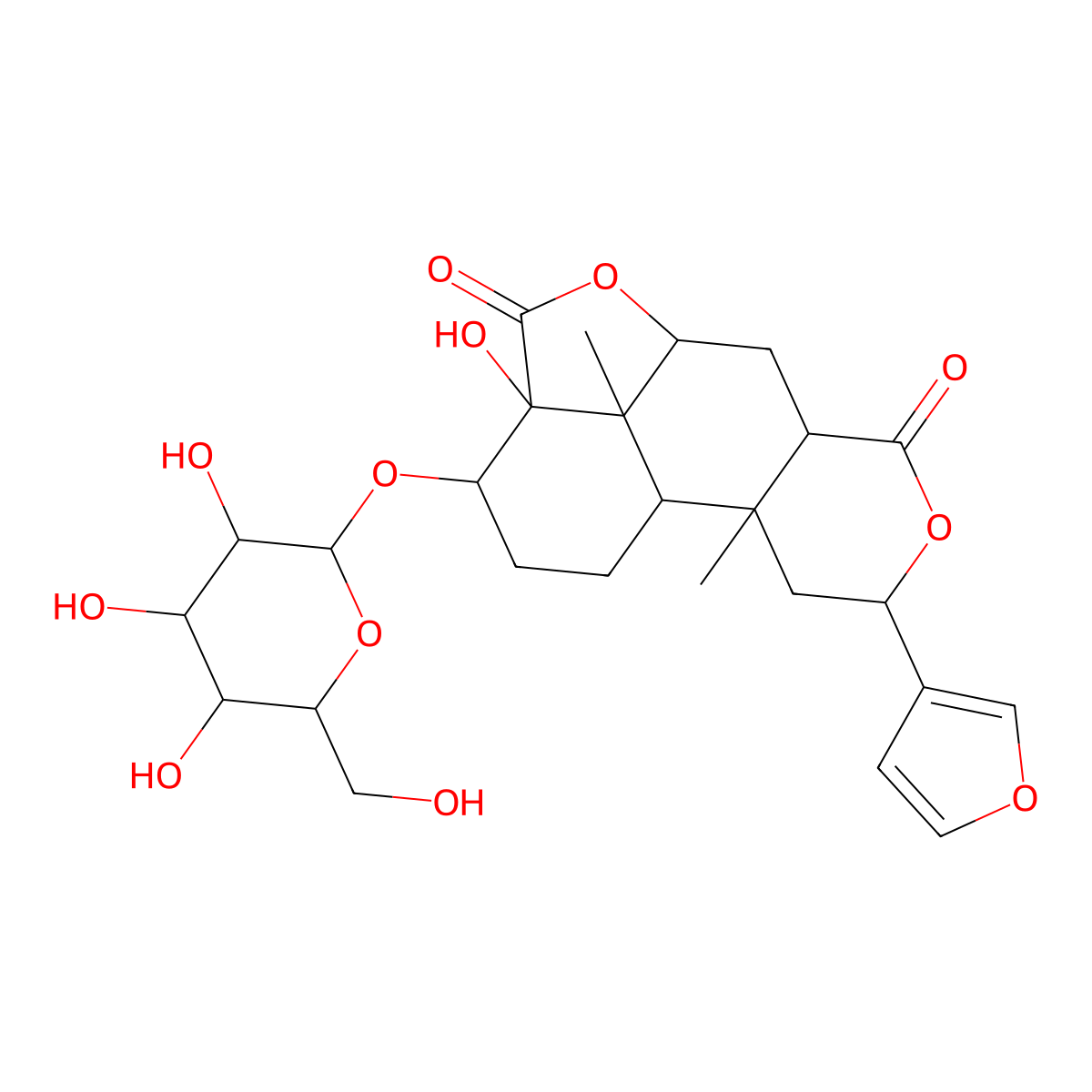 Borapetoside molecular structure, CAS 100202-29-7