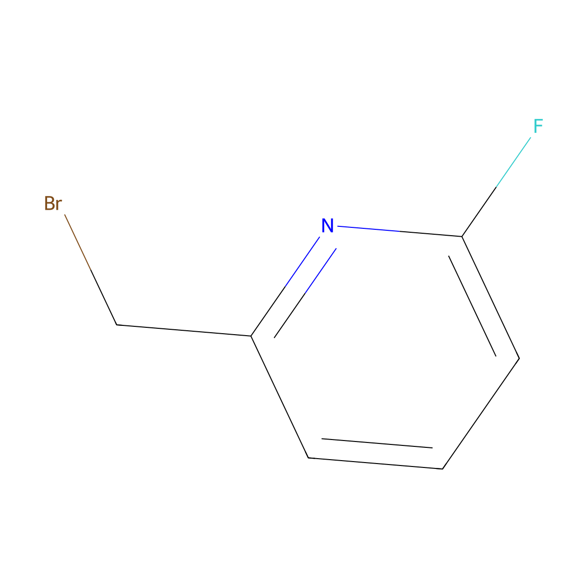 2-(Bromomethyl)-6-fluoropyridine molecular structure, CAS 100202-78-6