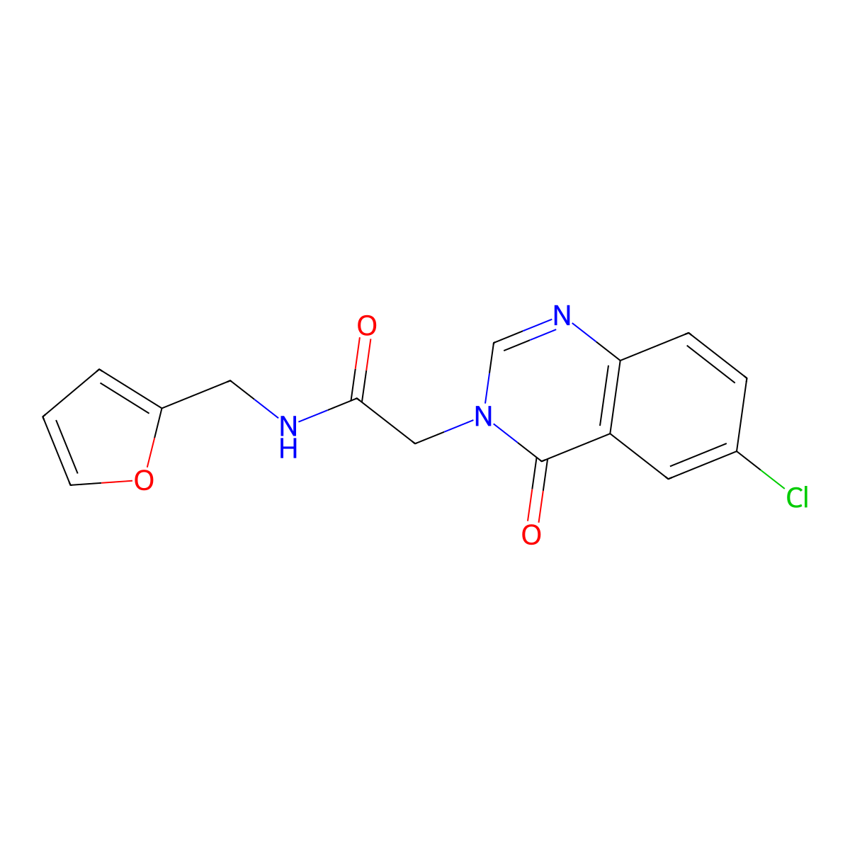 2-(6-chloro-4-oxoquinazolin-3(4H)-yl)-N-(furan-2-ylmethyl)acetamide molecular structure, CAS 1002042-67-2
