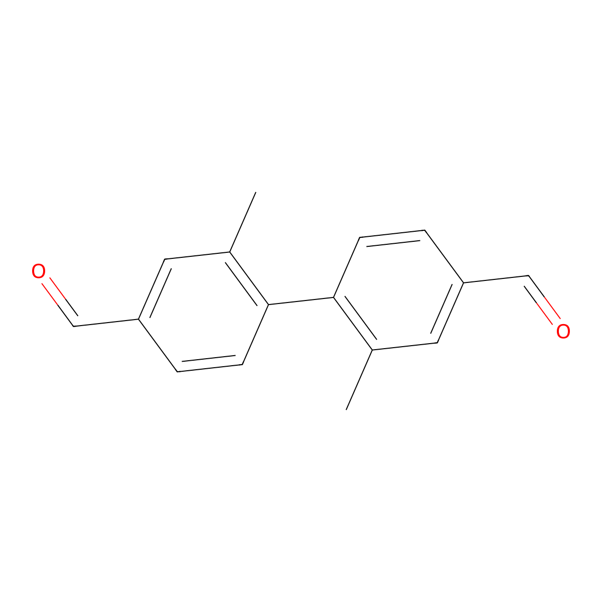 [1,1'-Biphenyl]-4,4'-dicarboxaldehyde, 2,2'-dimethyl- molecular structure, CAS 100207-94-1