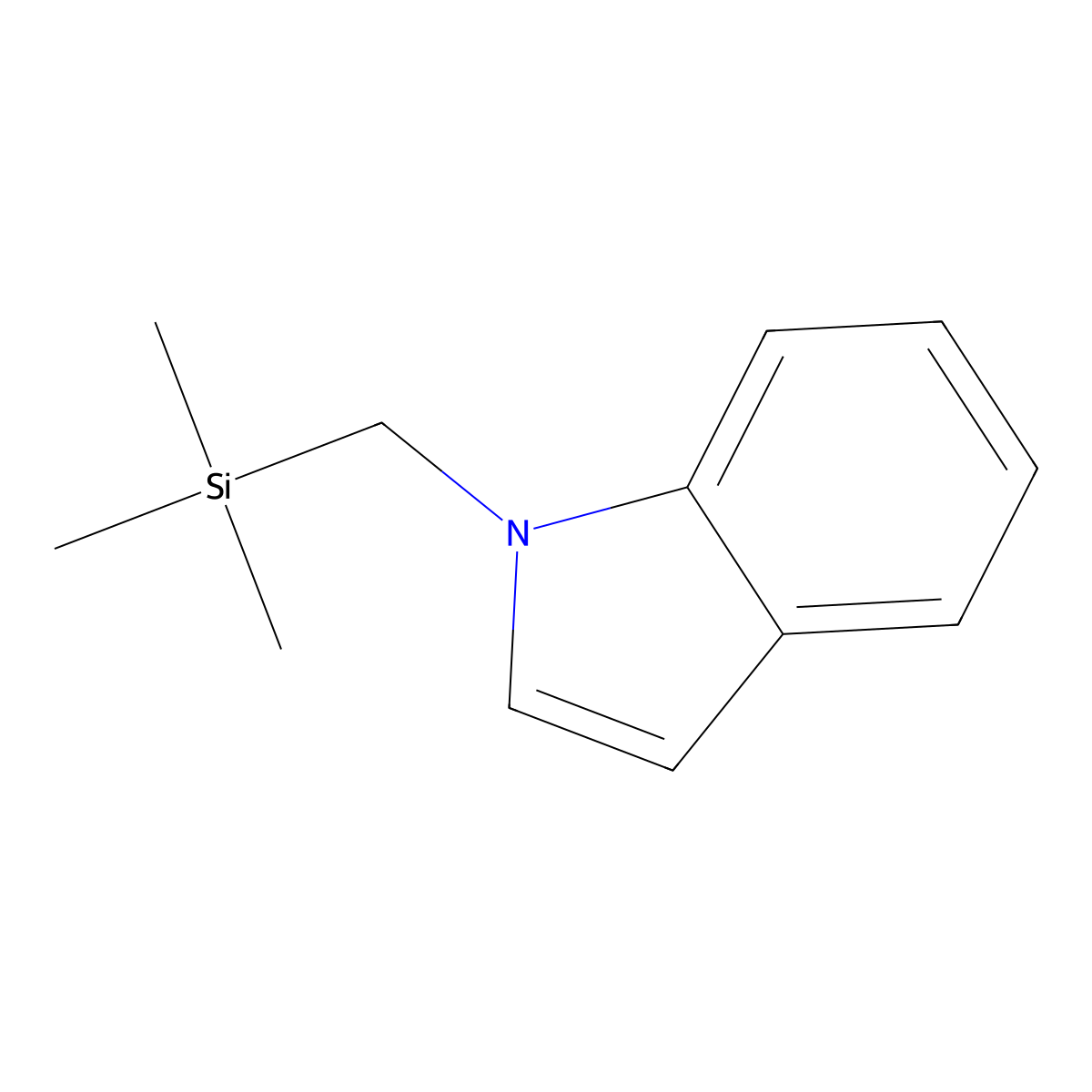 1H-Indole, 1-[(trimethylsilyl)methyl]- molecular structure, CAS 100208-13-7