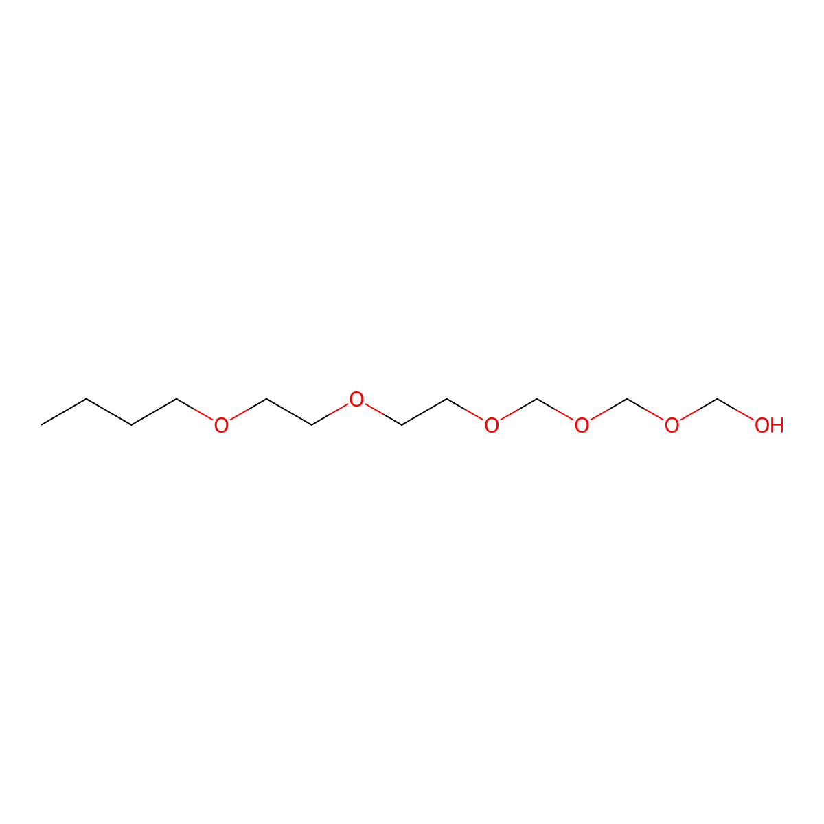 2,4,6,9,12-Pentaoxahexadecan-1-ol molecular structure, CAS 100208-36-4