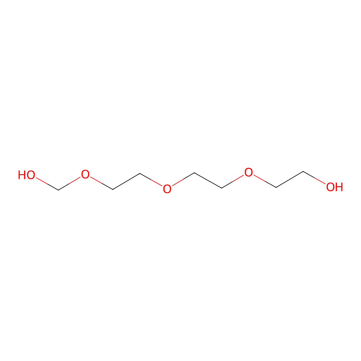 2-(2-(2-(Hydroxymethoxy)ethoxy)ethoxy)ethanol molecular structure, CAS 100208-37-5