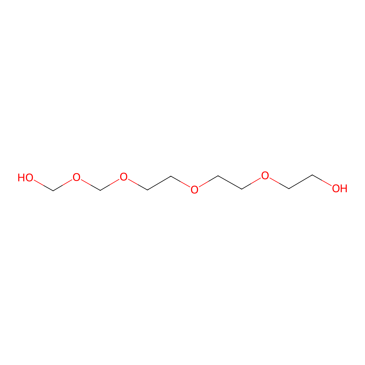 2,4,7,10-Tetraoxadodecane-1,12-diol molecular structure, CAS 100208-38-6