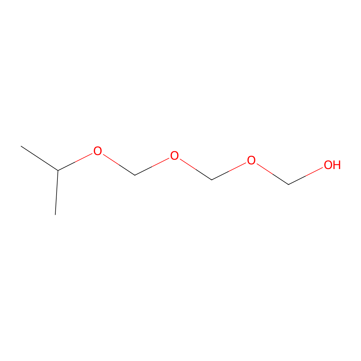 ((Isopropoxymethoxy)methoxy)methanol molecular structure, CAS 100208-42-2