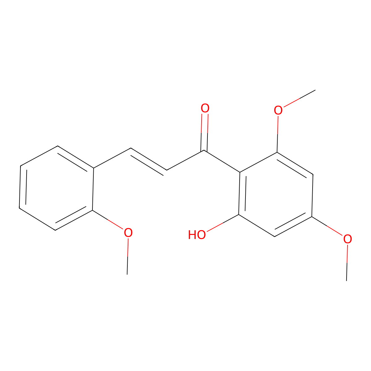 2'-Hydroxy-2,4',6'-Trimethoxychalcone molecular structure, CAS 10021-15-5
