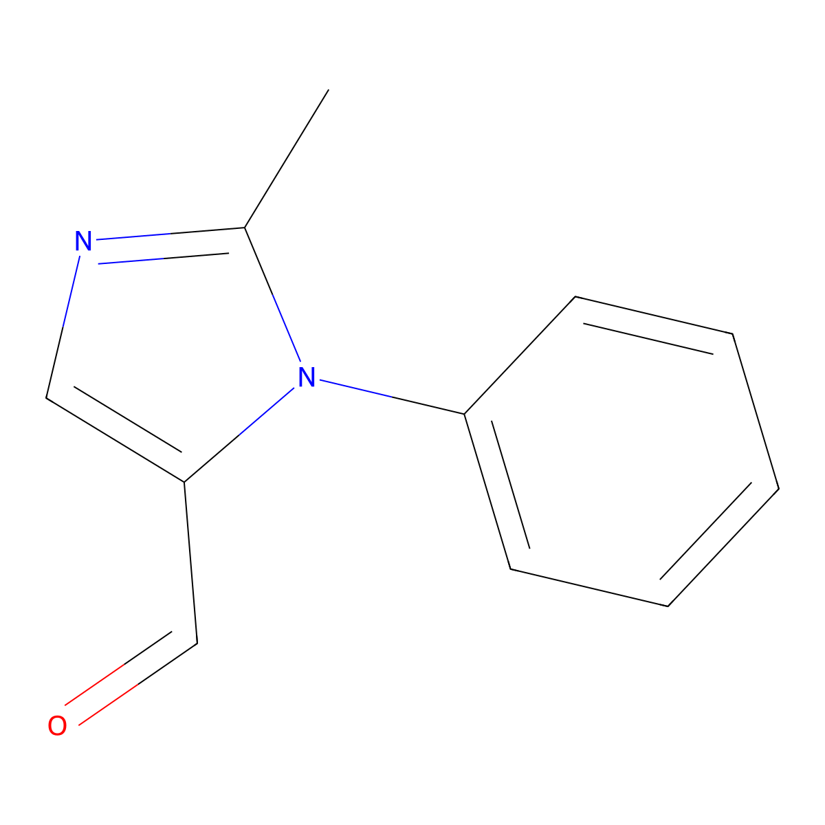 2-methyl-1-phenyl-1H-imidazole-5-carbaldehyde molecular structure, CAS 1002107-31-4