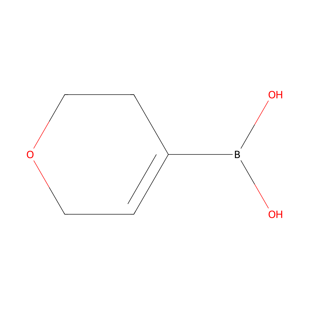 3,6-Dihydro-2H-pyran-4-ylboronic acid molecular structure, CAS 1002127-60-7