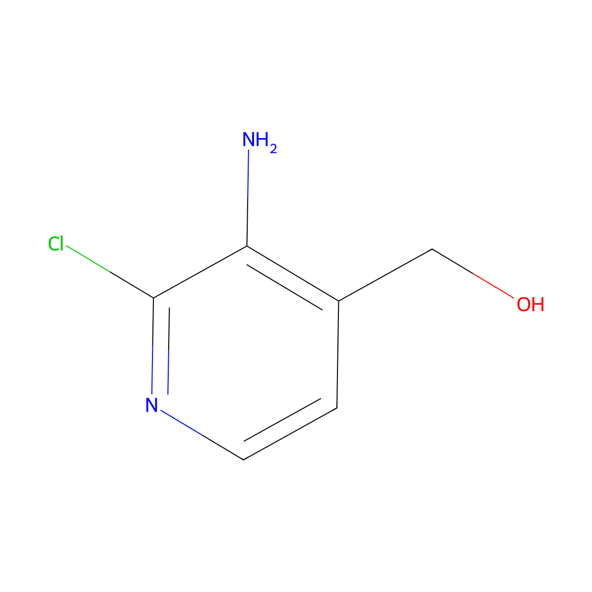 (3-Amino-2-chloropyridin-4-yl)methanol molecular structure, CAS 1002129-57-8