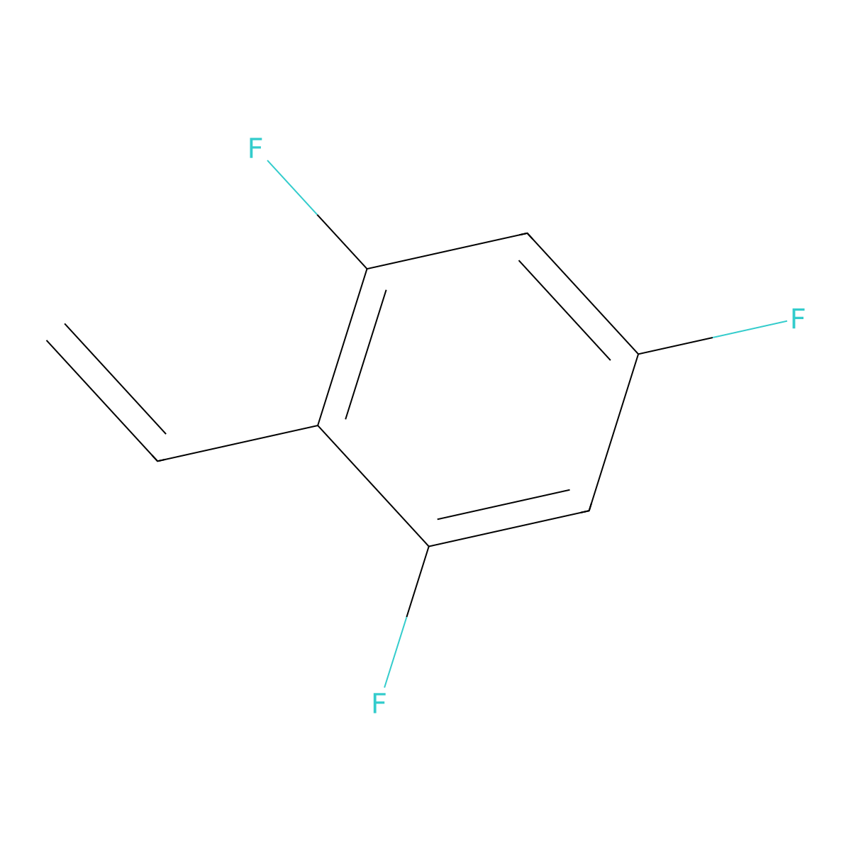 2-Ethenyl-1,3,5-trifluorobenzene molecular structure, CAS 1002159-30-9