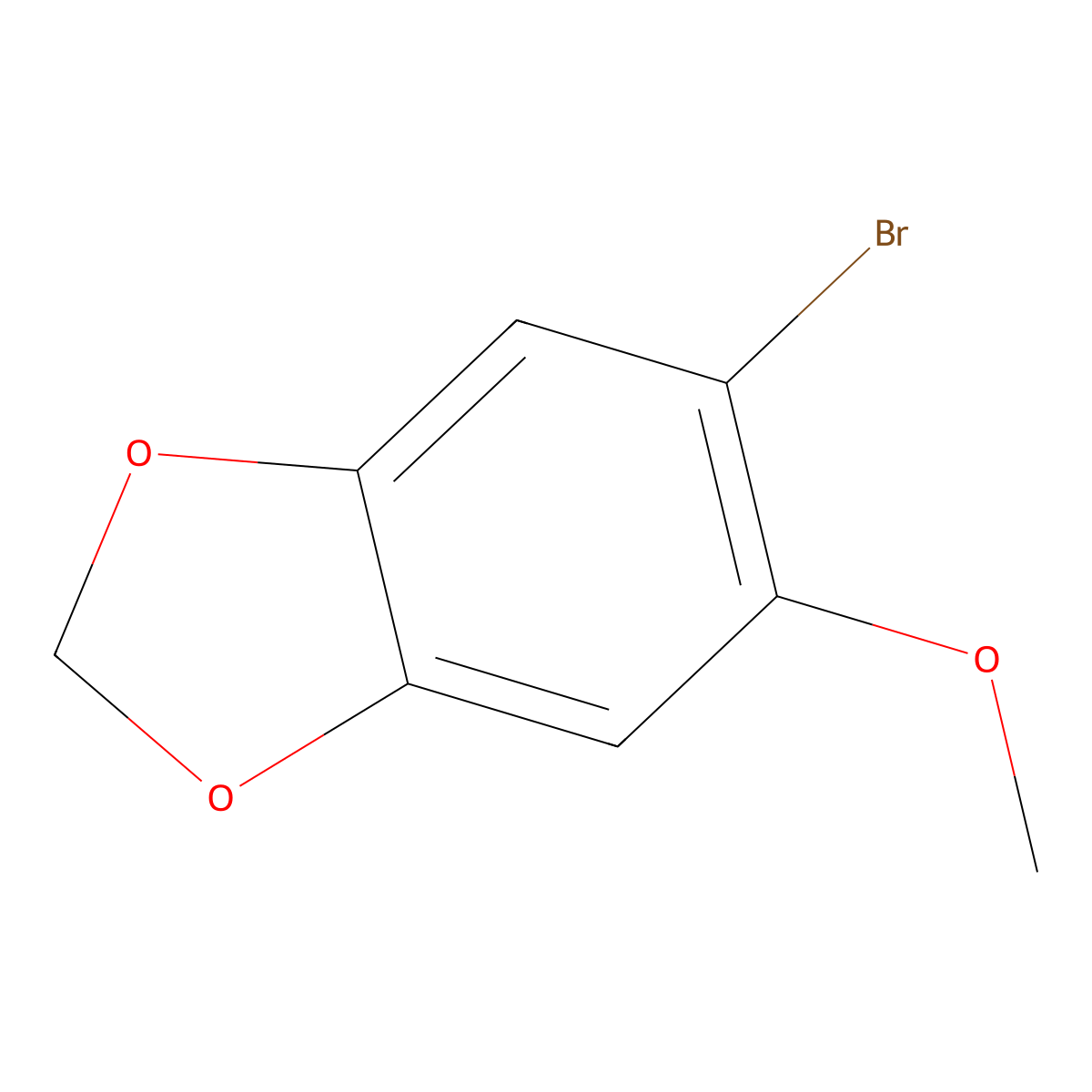 5-Bromo-6-methoxy-1,3-dioxaindane molecular structure, CAS 10022-35-2