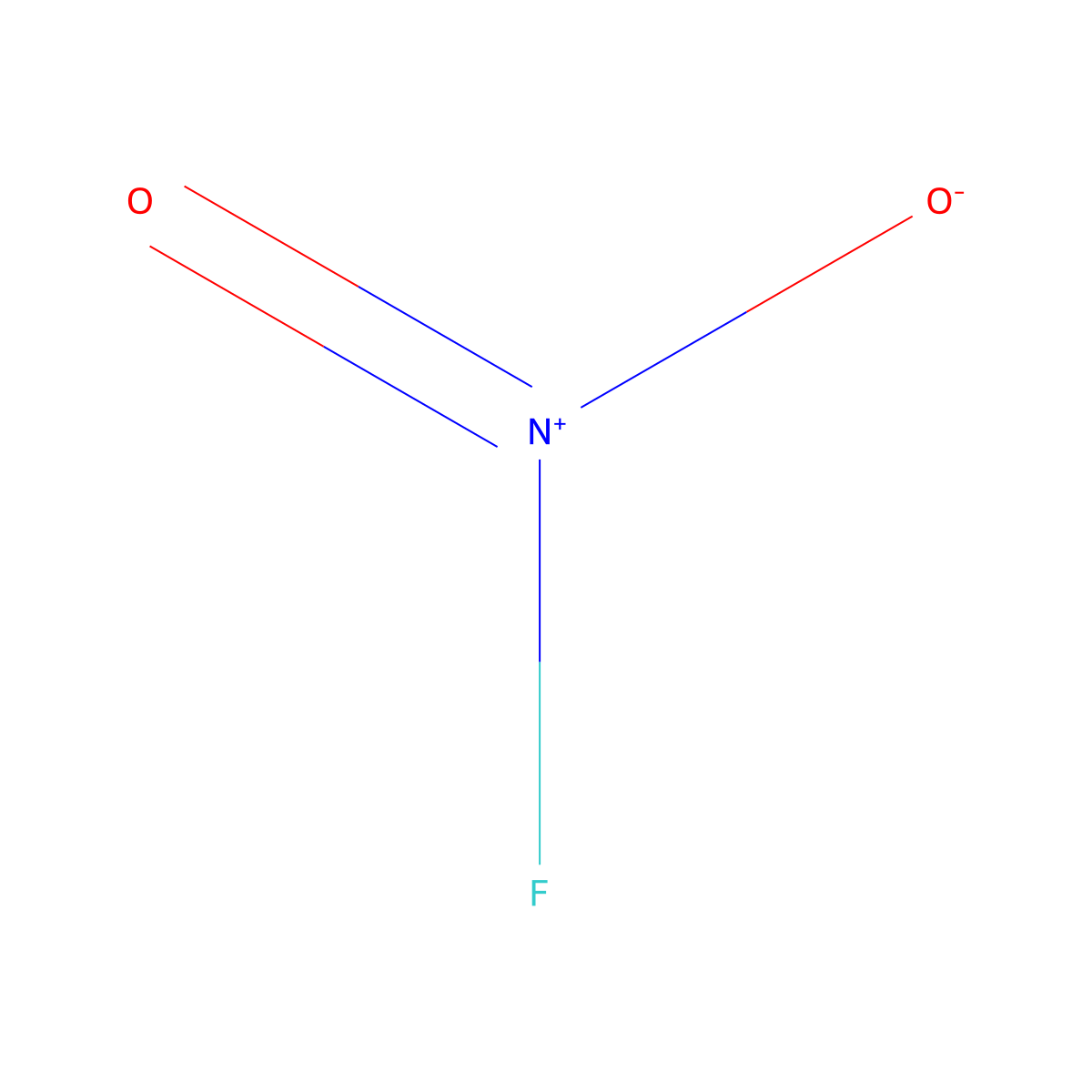 Nitryl fluoride molecular structure, CAS 10022-50-1