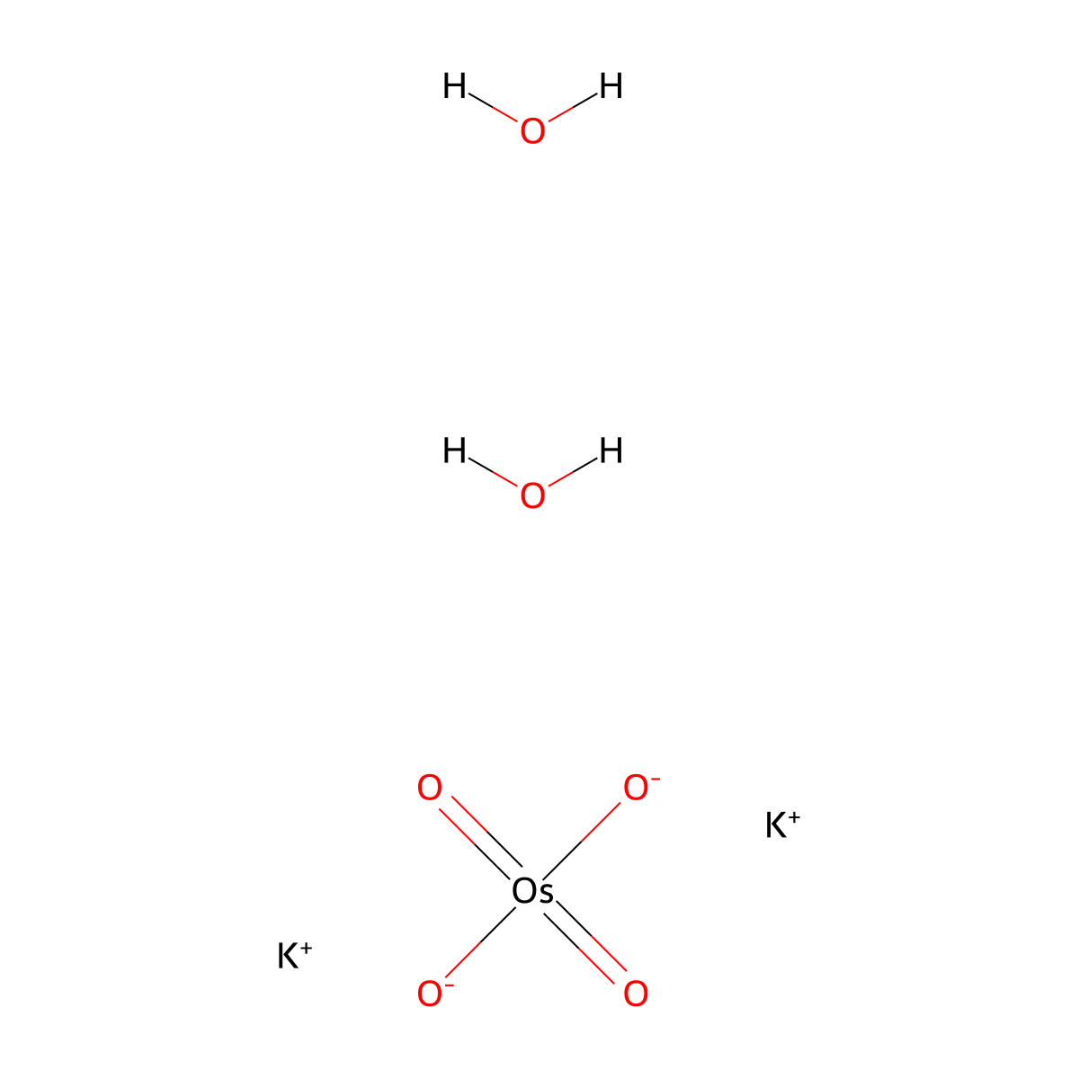 Potassium osmate(VI) dihydrate molecular structure, CAS 10022-66-9