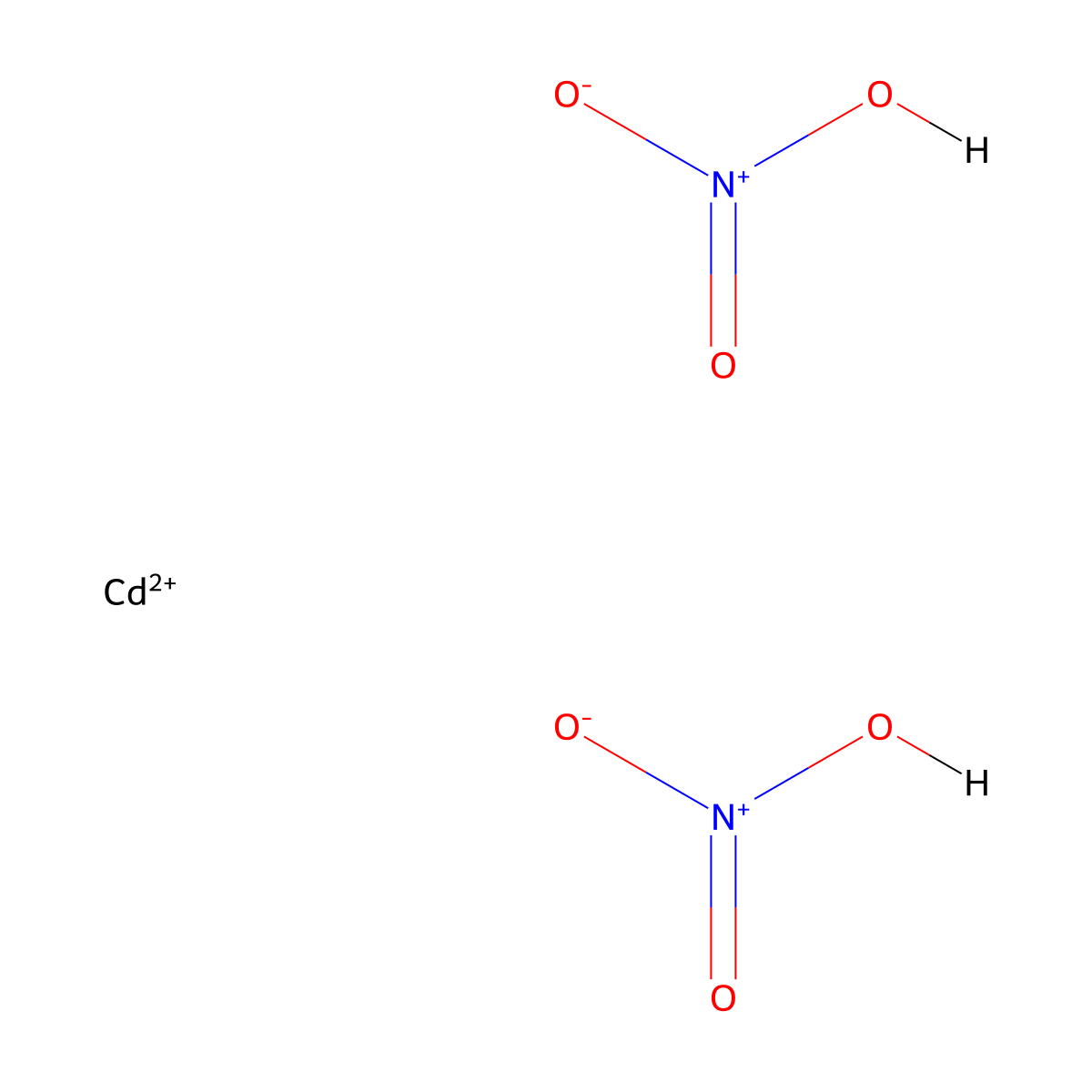 Cadmium(2+);nitric acid molecular structure, CAS 10022-68-1