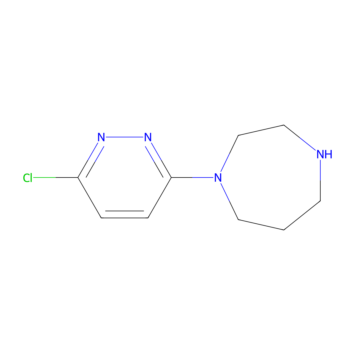1-(3-Chloro-6-pyridazinyl)-homopiperazine molecular structure, CAS 100224-61-1