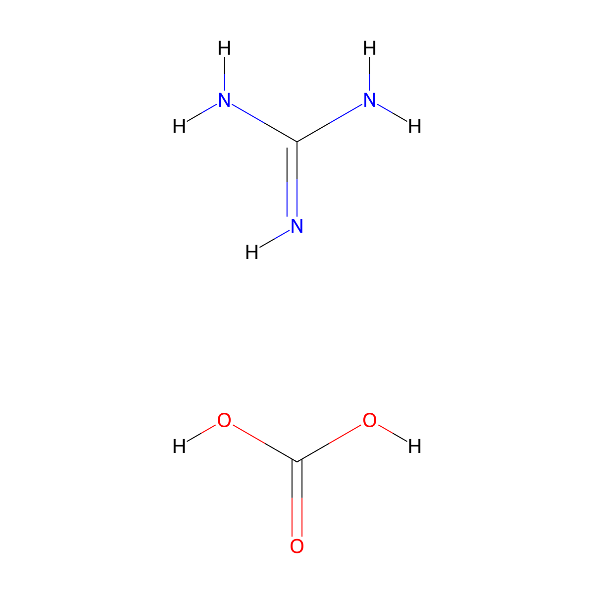 Carbonic acid-guanidine (1:1) molecular structure, CAS 100224-74-6