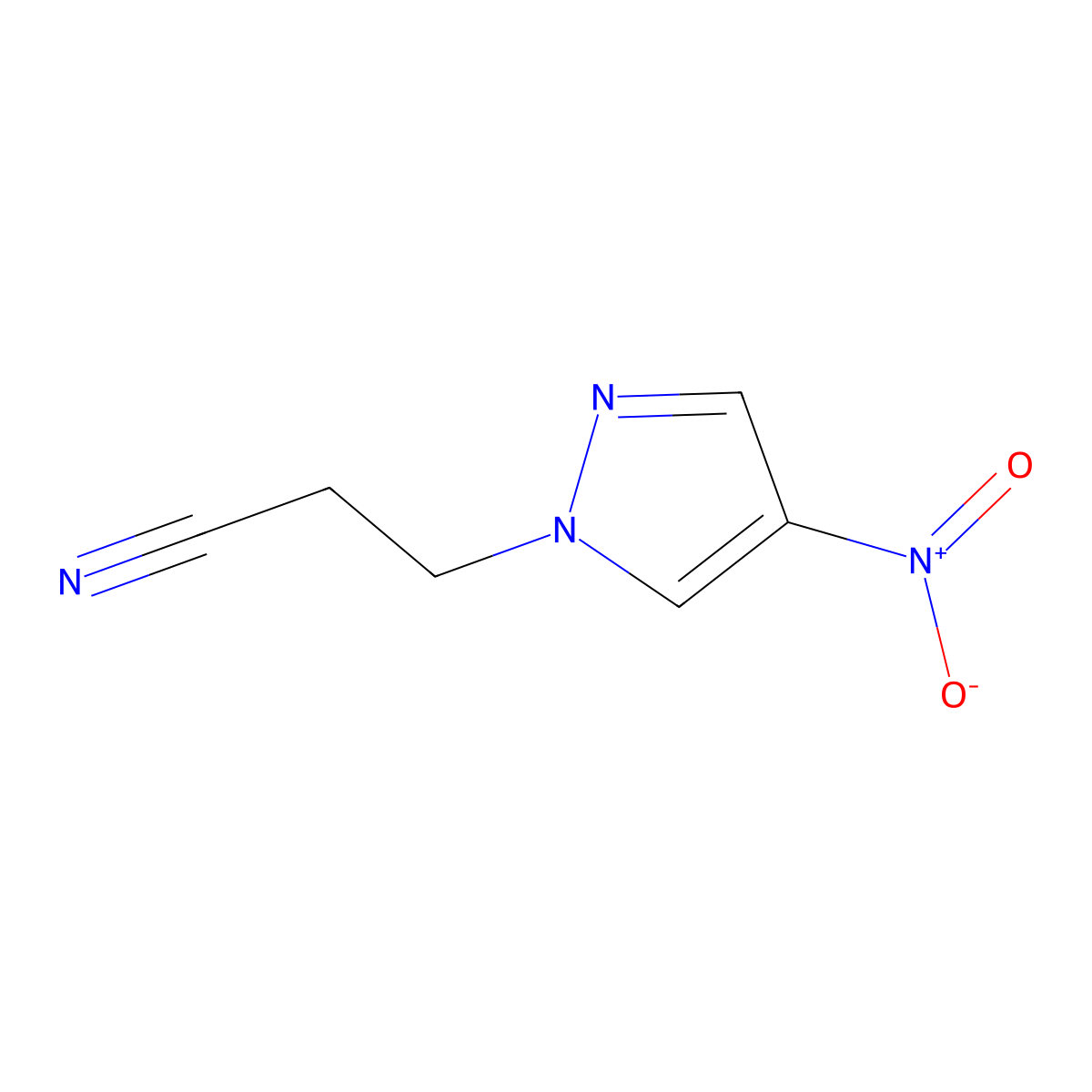 3-(4-nitro-1H-pyrazol-1-yl)propanenitrile molecular structure, CAS 1002243-79-9