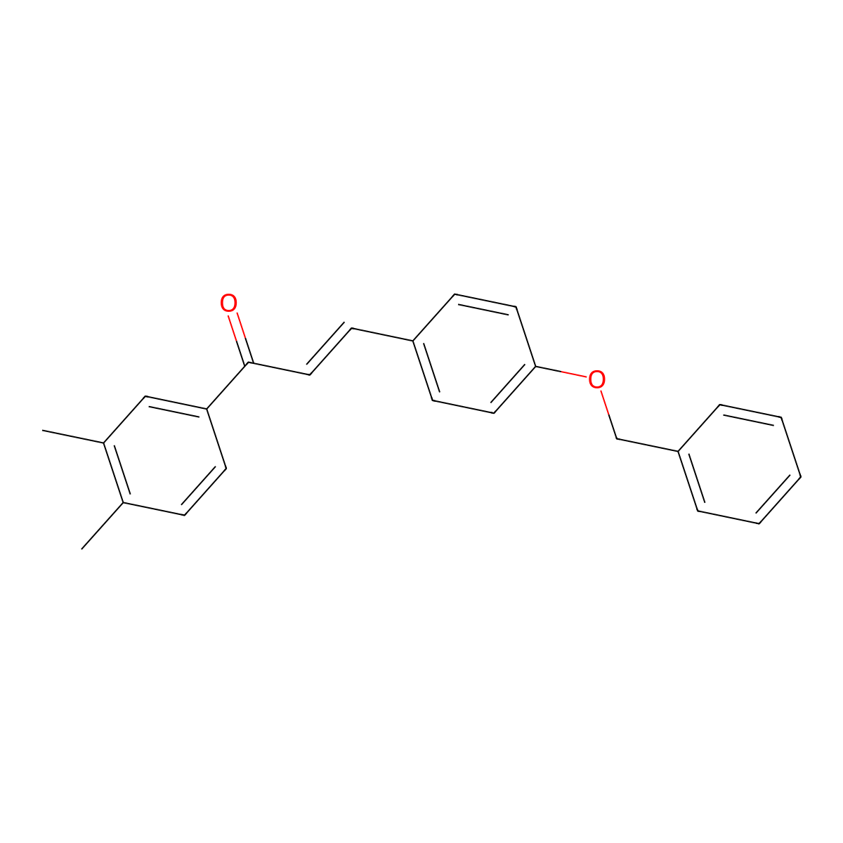 (2E)-3-[4-(Benzyloxy)phenyl]-1-(3,4-dimethylphenyl)prop-2-en-1-one molecular structure, CAS 1002246-15-2