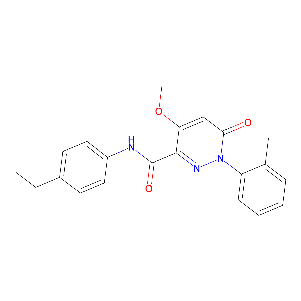 N-(4-ethylphenyl)-4-methoxy-1-(2-methylphenyl)-6-oxopyridazine-3-carboxamide molecular structure, CAS 1002255-36-8