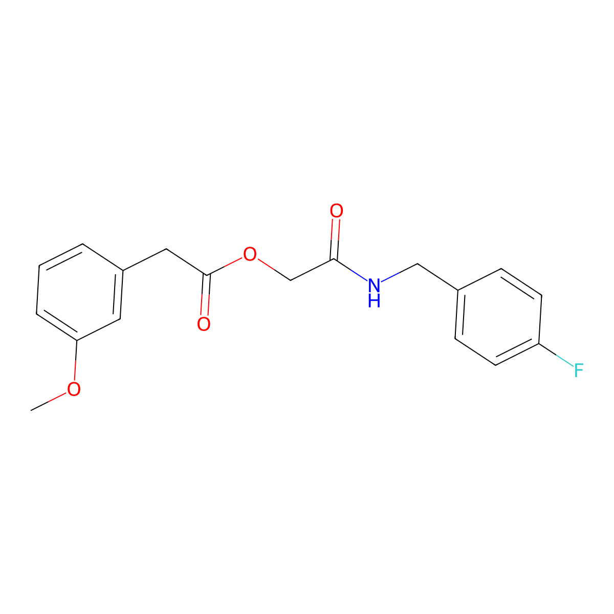 2-[(4-Fluorobenzyl)amino]-2-oxoethyl (3-methoxyphenyl)acetate molecular structure, CAS 1002267-61-9