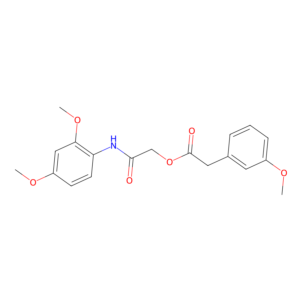 2-[(2,4-Dimethoxyphenyl)amino]-2-oxoethyl (3-methoxyphenyl)acetate molecular structure, CAS 1002267-83-5