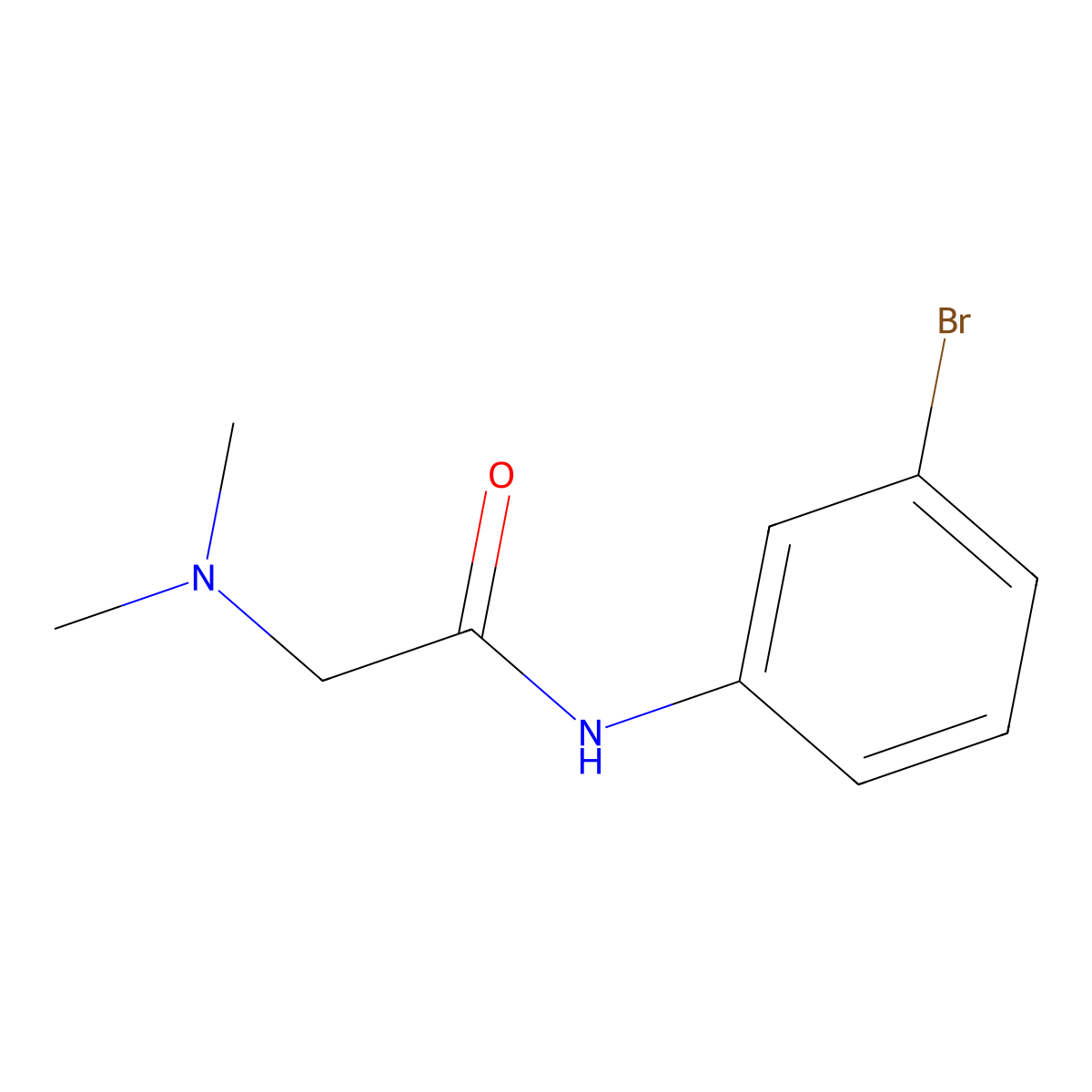 N-(3-bromophenyl)-2-(dimethylamino)acetamide molecular structure, CAS 1002278-20-7