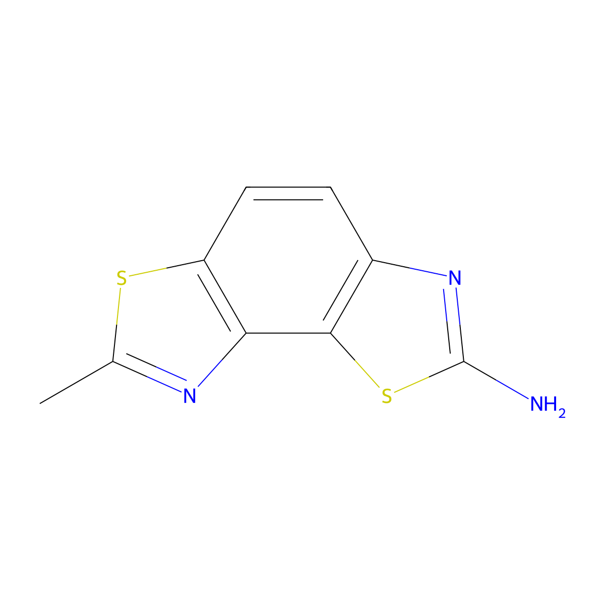 7-Methylbenzo[1,2-d:3,4-d']bis(thiazole)-2-amine molecular structure, CAS 10023-31-1