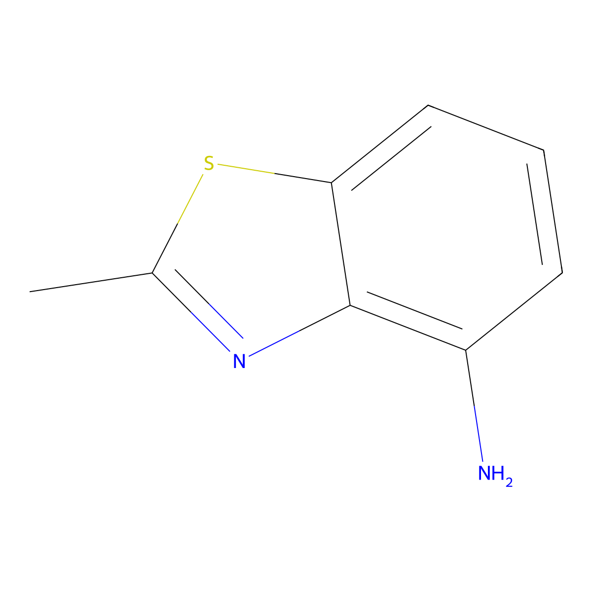 2-Methylbenzo[d]thiazol-4-amine molecular structure, CAS 10023-33-3