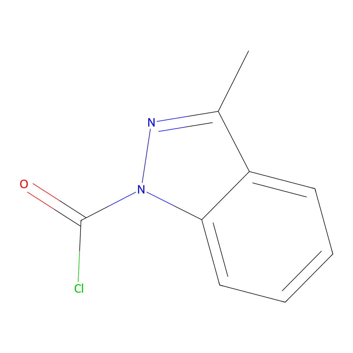 3-Methylindazole-1-carbonyl chloride molecular structure, CAS 10023-83-3