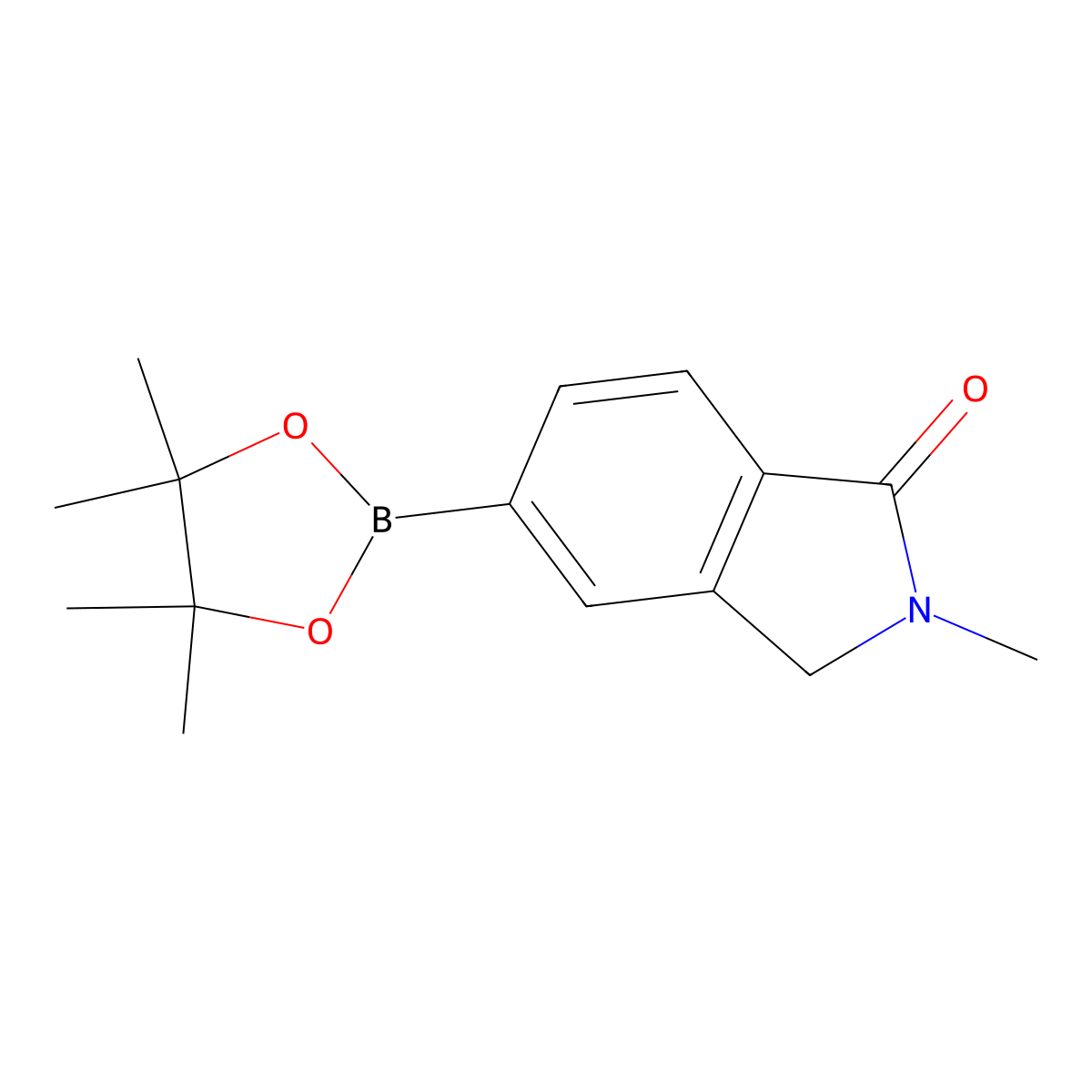 2-Methyl-5-(4,4,5,5-tetramethyl-1,3,2-dioxaborolan-2-yl)isoindolin-1-one molecular structure, CAS 1002309-19-4