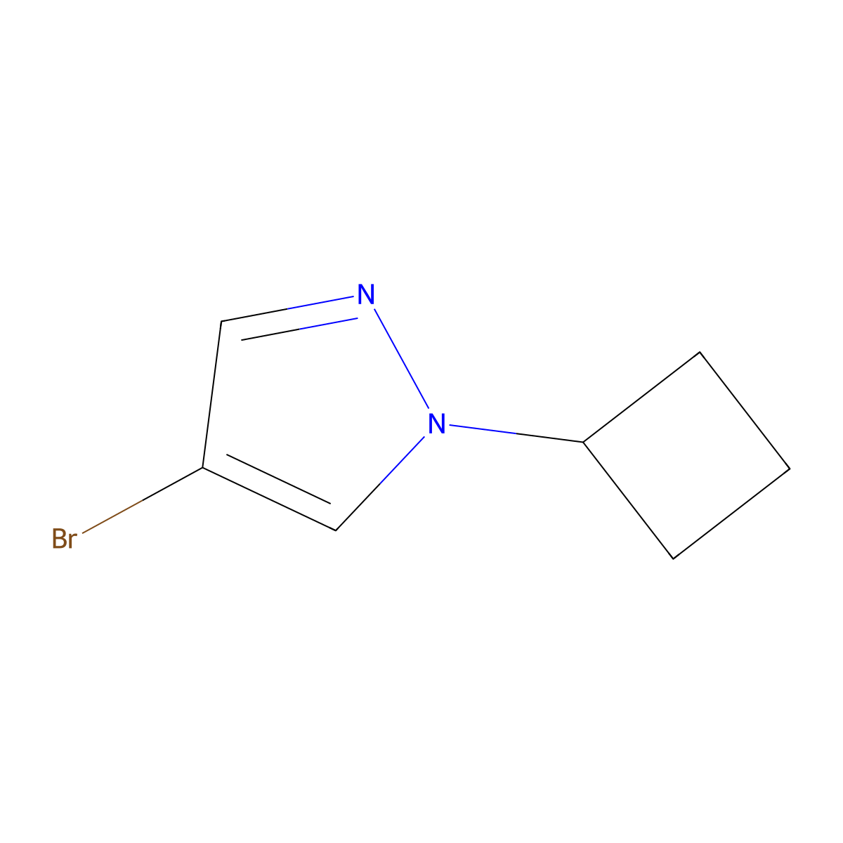 4-Bromo-1-cyclobutylpyrazole molecular structure, CAS 1002309-50-3