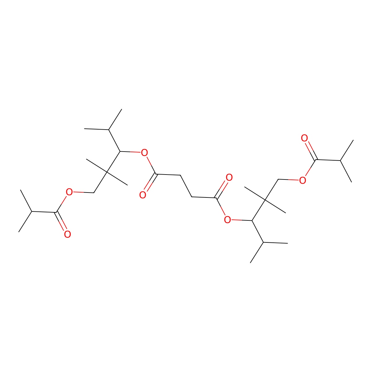 Bis[1-(isopropyl)-2,2-dimethyl-3-(2-methyl-1-oxopropoxy)propyl] succinate molecular structure, CAS 100231-61-6