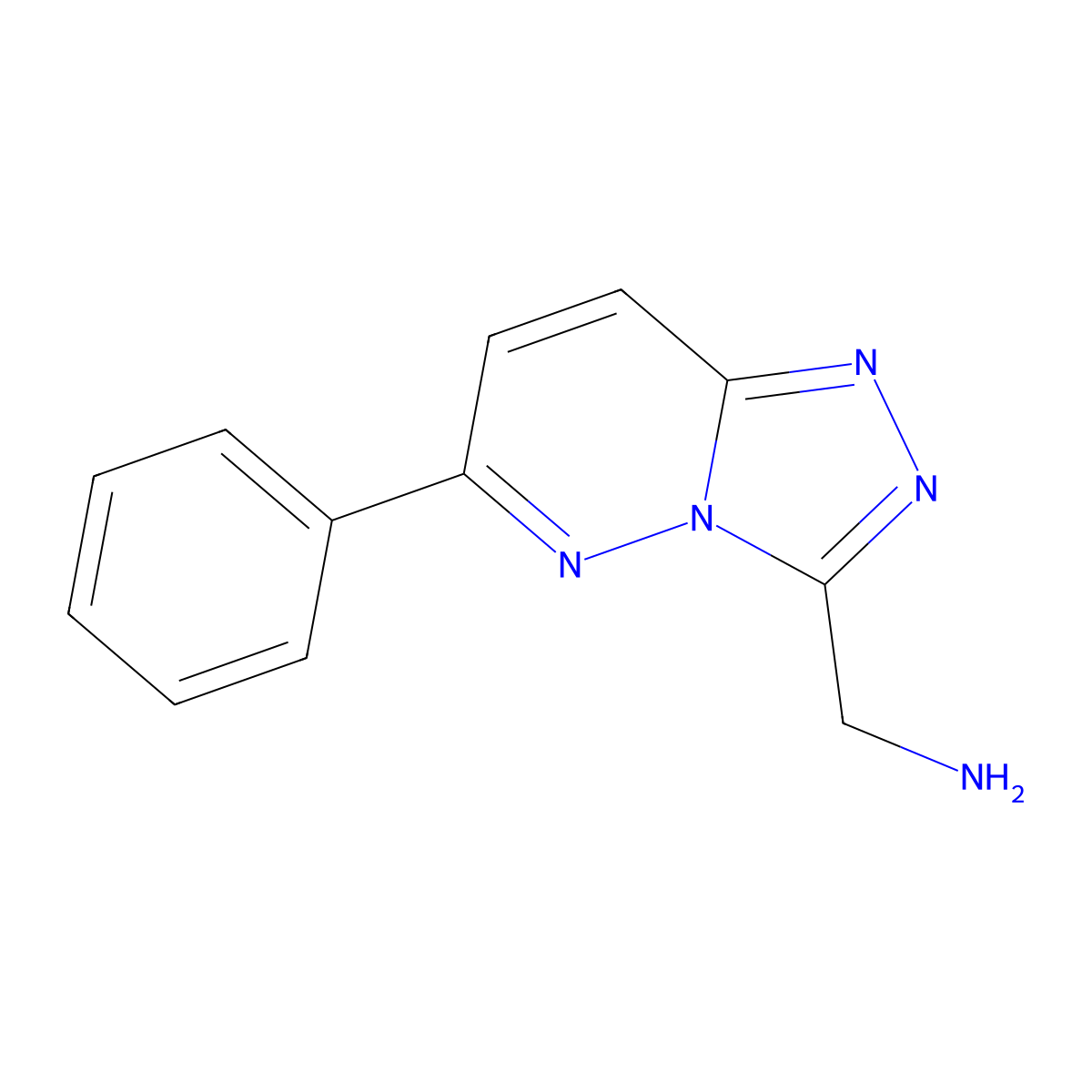 (6-Phenyl-[1,2,4]triazolo[4,3-b]pyridazin-3-yl)methanamine molecular structure, CAS 1002310-51-1