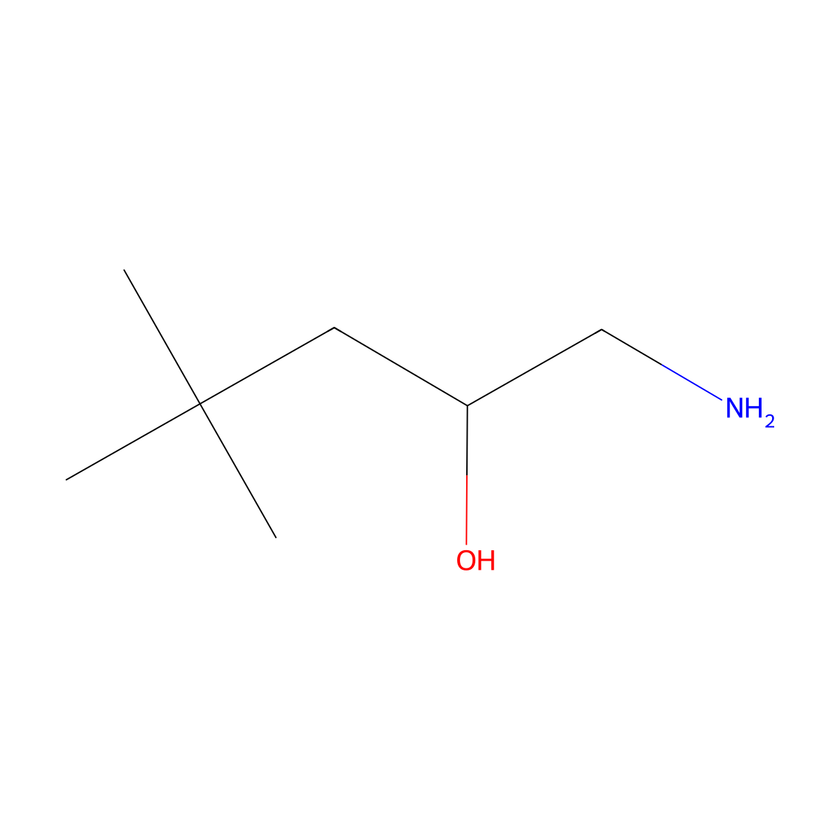 1-Amino-4,4-dimethylpentan-2-ol molecular structure, CAS 1002329-67-0
