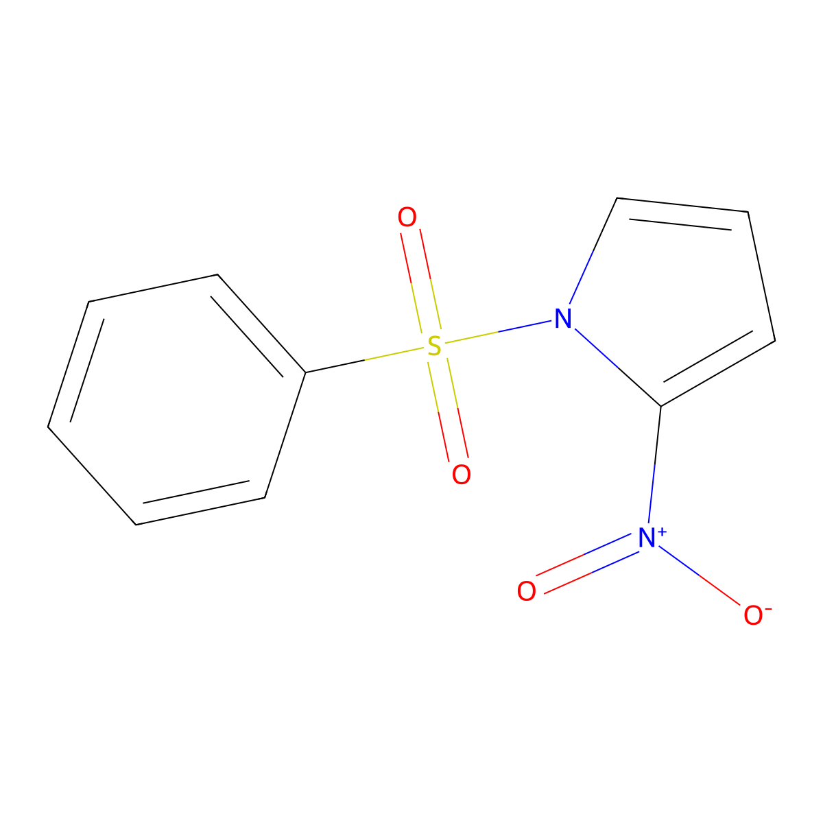 1-(benzenesulfonyl)-2-nitro-1H-pyrrole molecular structure, CAS 1002331-30-7