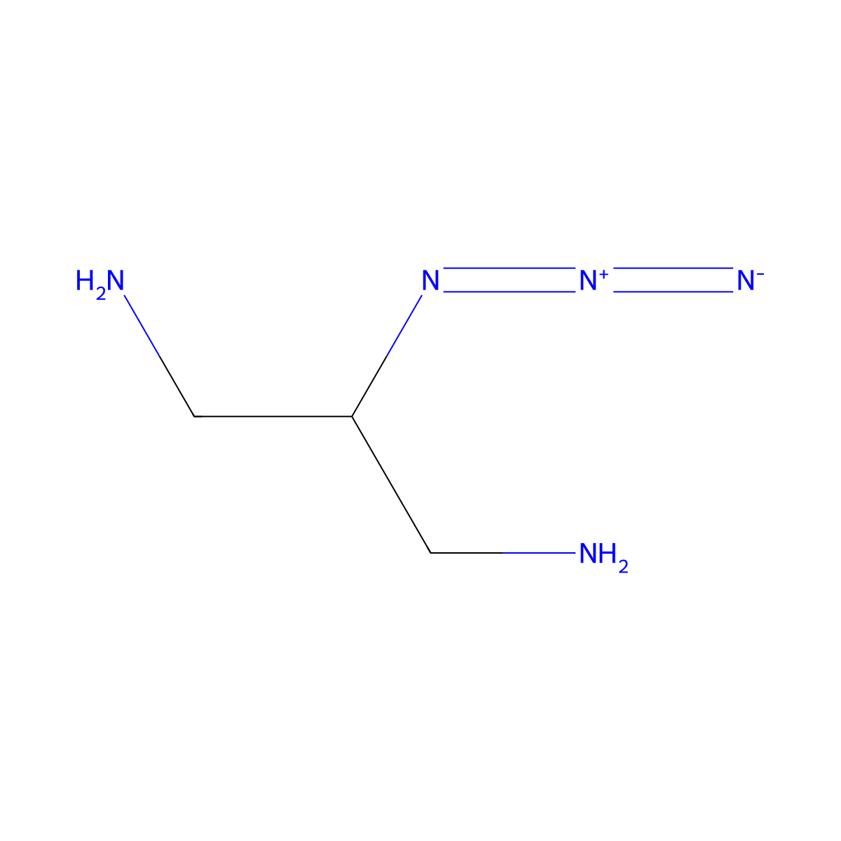 2-Azidopropane-1,3-diamine molecular structure, CAS 1002335-36-5