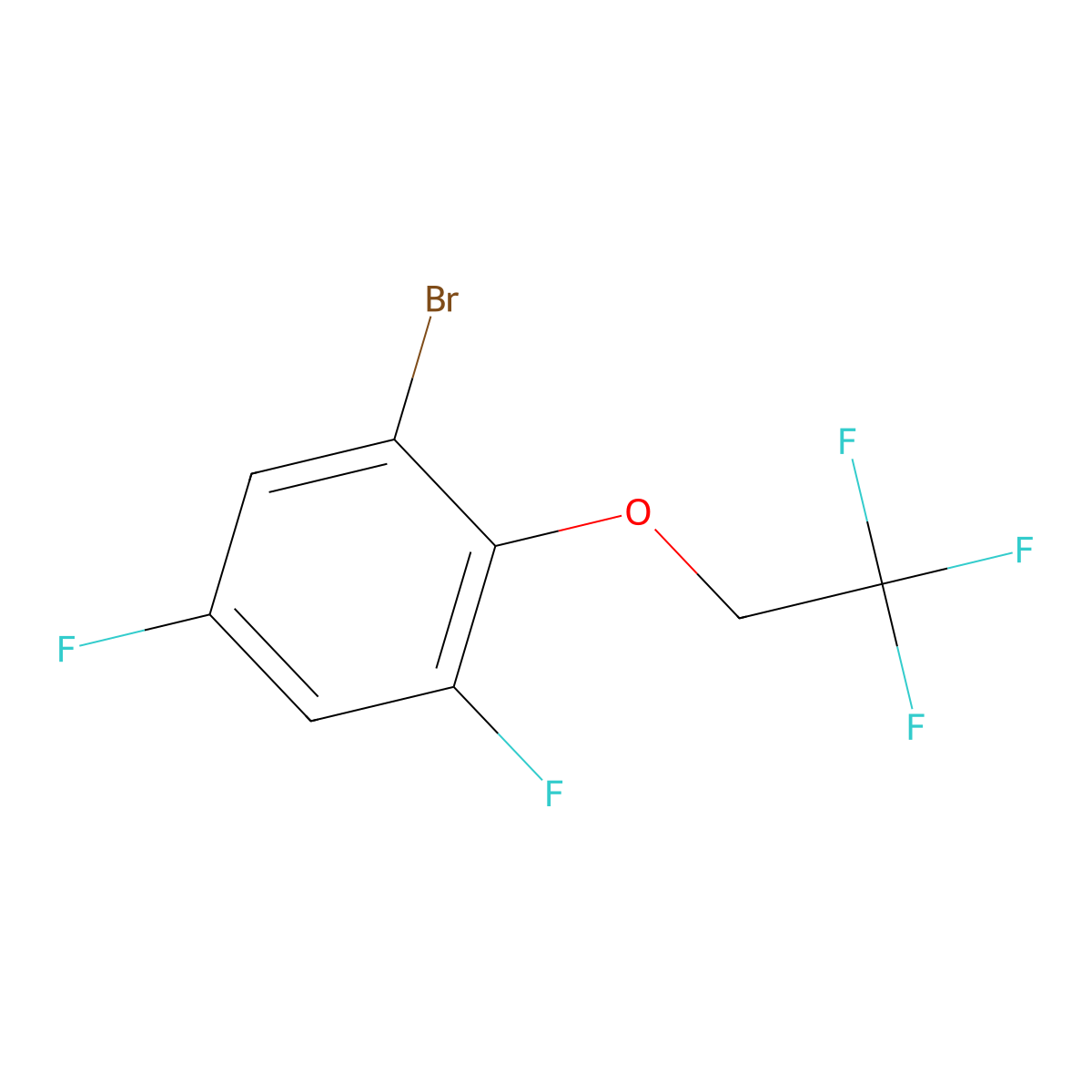 1-Bromo-3,5-difluoro-2-(2,2,2-trifluoroethoxy)benzene molecular structure, CAS 1002355-81-8
