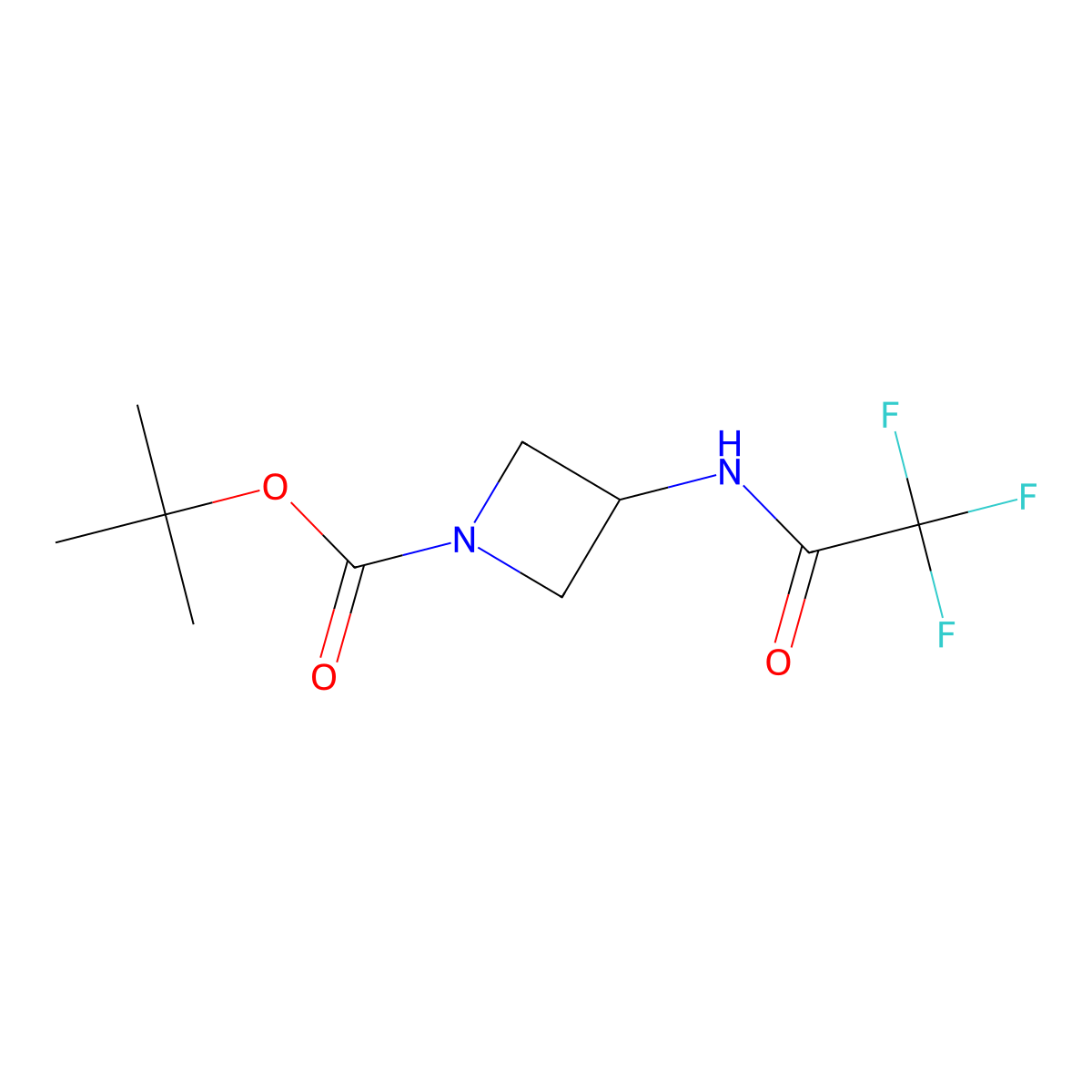 tert-Butyl 3-(trifluoroacetamido)azetidine-1-carboxylate molecular structure, CAS 1002355-90-9