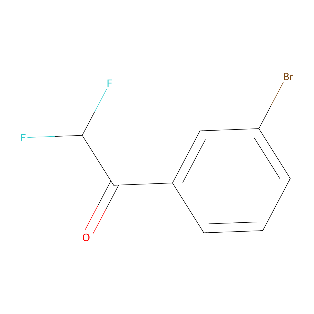 1-(3-Bromophenyl)-2,2-difluoroethanone molecular structure, CAS 1002356-02-6