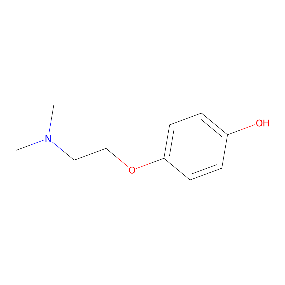 4-[2-(Dimethylamino)ethoxy]phenol molecular structure, CAS 100238-29-7