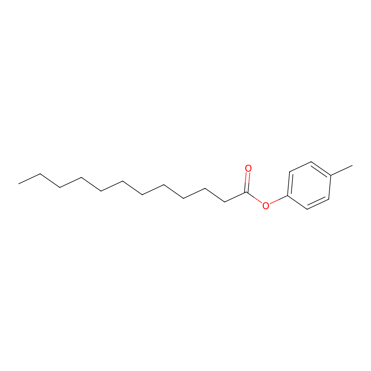 p-Tolyl laurate molecular structure, CAS 10024-57-4