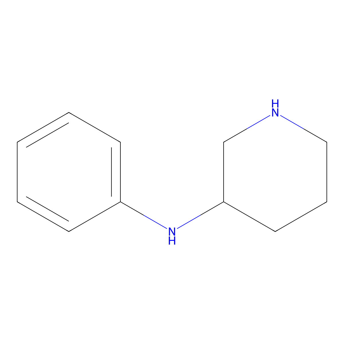 N-phenylpiperidin-3-amine molecular structure, CAS 100240-05-9