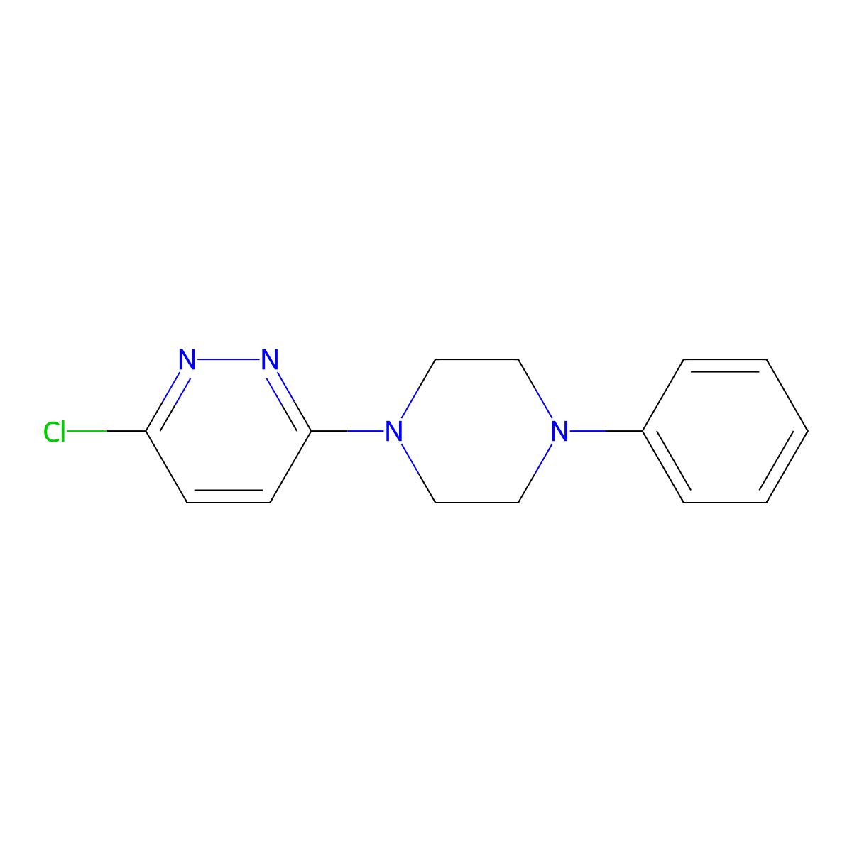 3-Chloro-6-(4-phenylpiperazin-1-yl)pyridazine molecular structure, CAS 100240-53-7